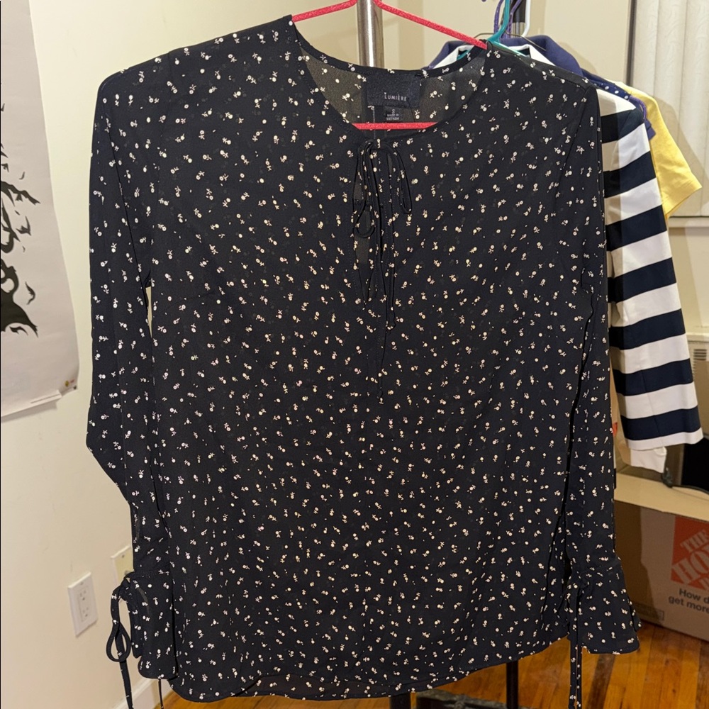 Lumiere Black Floral Blouse
